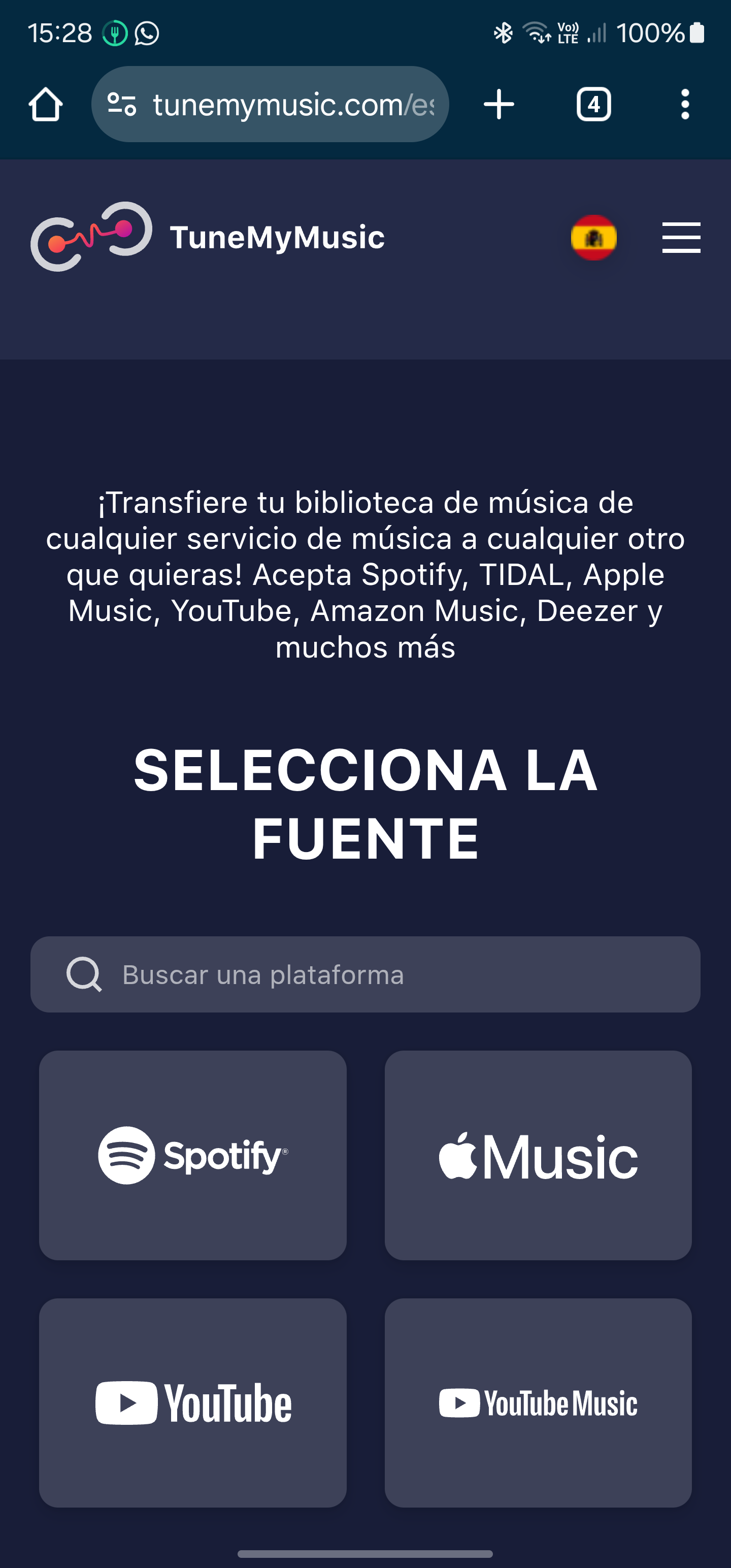 Cómo pasar listas de Spotify a YouTube Music gratis -